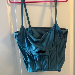 Hollister Blue Strappy Corset Top